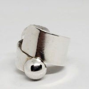 Real .925 Sterling Silver Wide Ring